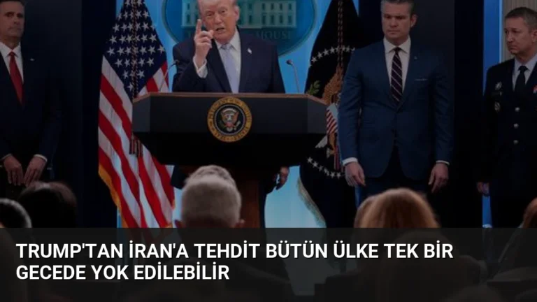 Trump’tan İran’a Tehdit Bütün Ülke Tek Bir Gecede Yok Edilebilir