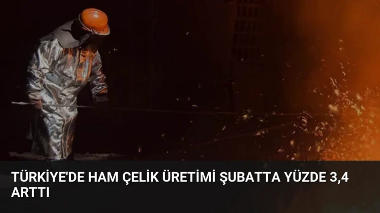 Türkiye’de Ham Çelik Üretimi Şubatta Yüzde 3,4 Arttı