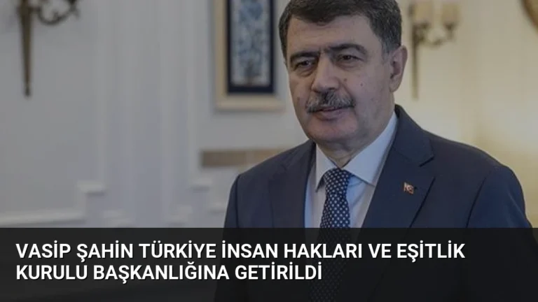 Vasip Şahin Türkiye İnsan Hakları ve Eşitlik Kurulu Başkanlığına Getirildi