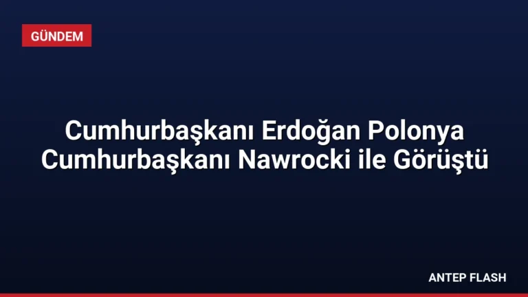 Cumhurbaşkanı Erdoğan Polonya Cumhurbaşkanı Nawrocki ile Görüştü