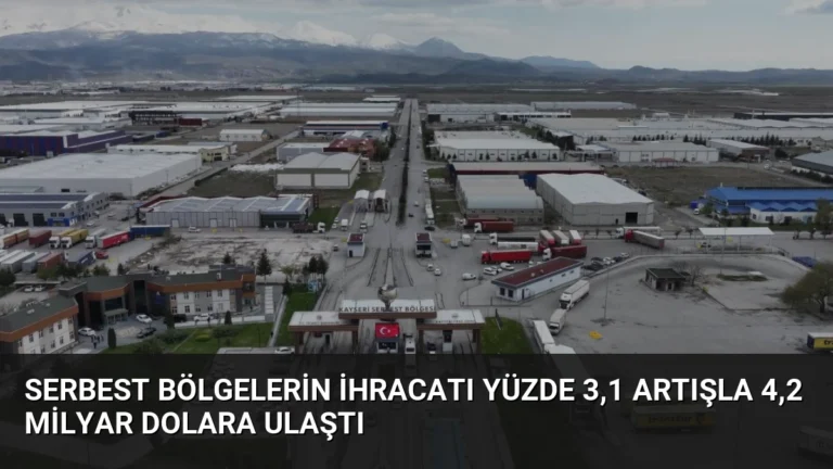 Serbest Bölgelerin İhracatı Yüzde 3,1 Artışla 4,2 Milyar Dolara Ulaştı