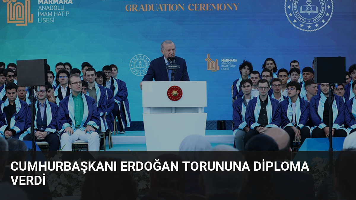 Cumhurbaşkanı Erdoğan torununa diploma verdi