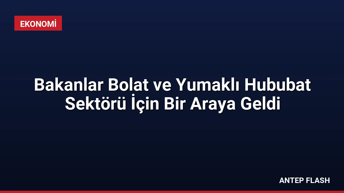 Bakanlar Bolat ve Yumaklı Hububat Sektörü İçin Bir Araya Geldi