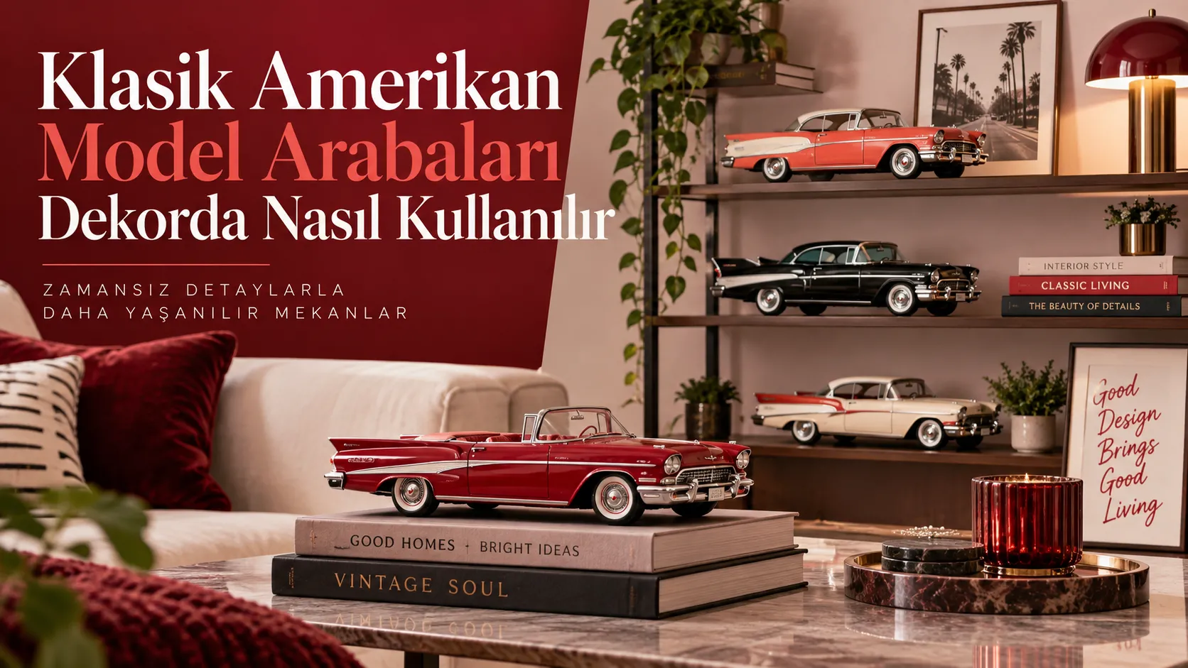 Klasik Amerikan Model Arabaları Dekorda Nasıl Kullanılır