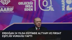 Erdoğan 24 Yılda Eğitimde Altyapı ve Fırsat Eşitliği Vurgusu Yaptı