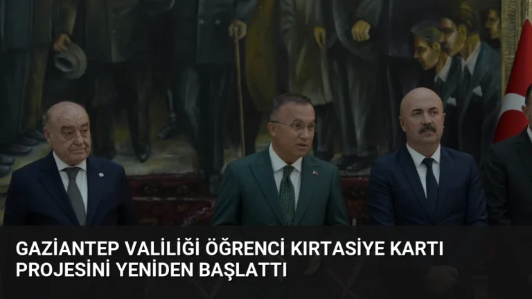 Gaziantep Valiliği Öğrenci Kırtasiye Kartı Projesini Yeniden Başlattı