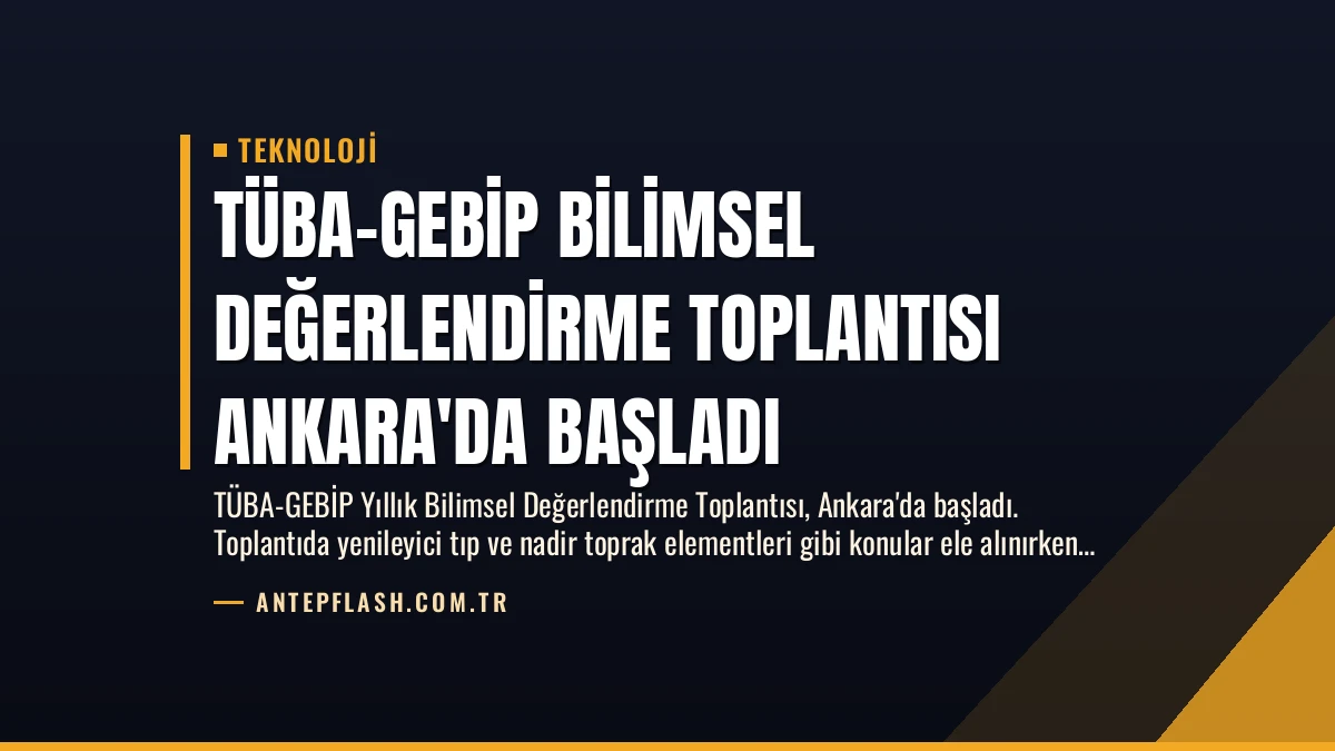 TÜBA-GEBİP Bilimsel Değerlendirme Toplantısı Ankara’da Başladı
