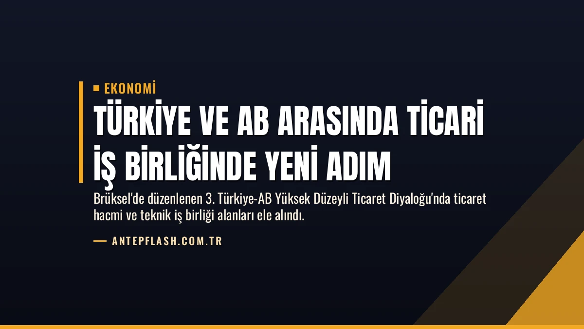 Türkiye ve AB Arasında Ticari İş Birliğinde Yeni Adım